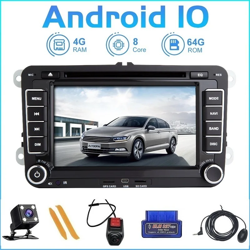 Zltoopai Auto Multimedia Player 2 Din Android 10 Auto Lettore Dvd Per Vw/Volkswagen/Golf/Polo/ Tiguan/Passat/Seat/Leon Autoradio