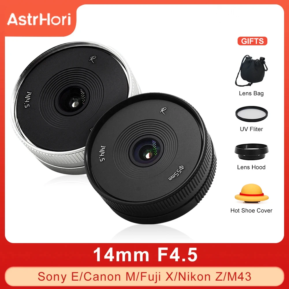 Astrhori 14Mm F4.5 Aps-C Obiettivo Principale Con Messa A Fuoco Manuale Ultra Grandangolare Per Canon Eos M Micro4/3 Sony E Nikon Z Fujifilm Xf A7C Xt