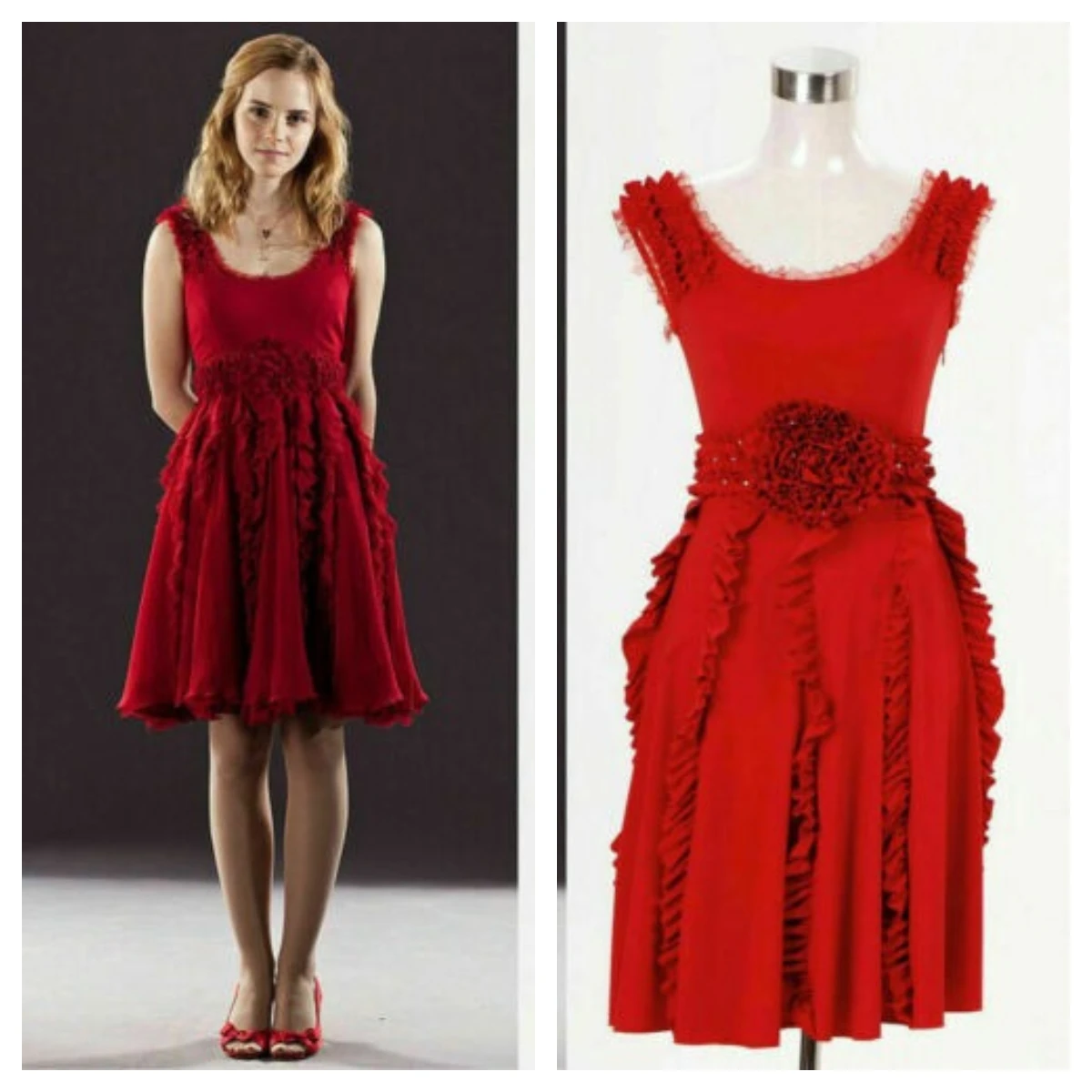 E Il Costume Cosplay Del Vestito Rosso Hermione Granger Della Morte