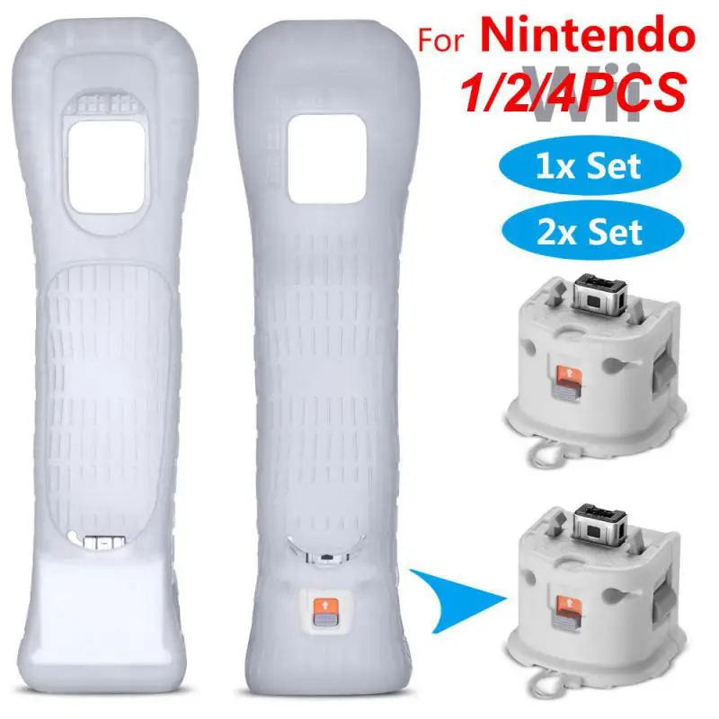 1/2/4 Pz Per Wii/Wii U Joystick 2 In 1 Wireless Remote Gamepad Controller Set Motion Plus Con Custodia In Silicone Videogioco