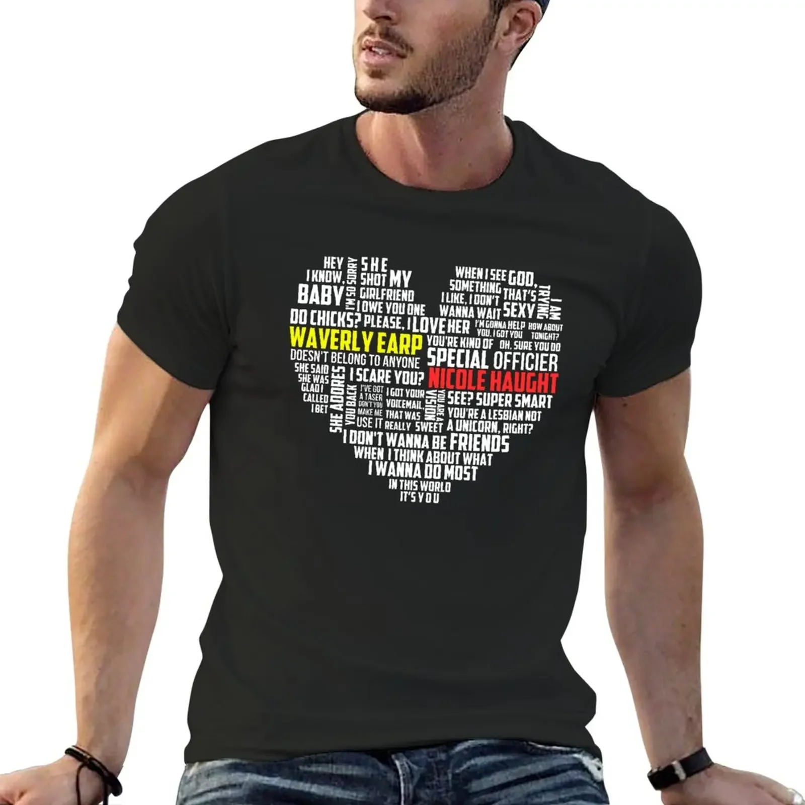 Wayhaught Quotes - Best Of; T-Shirt Cute Tops Sublime Fruit Of The Loom Magliette Da Uomo