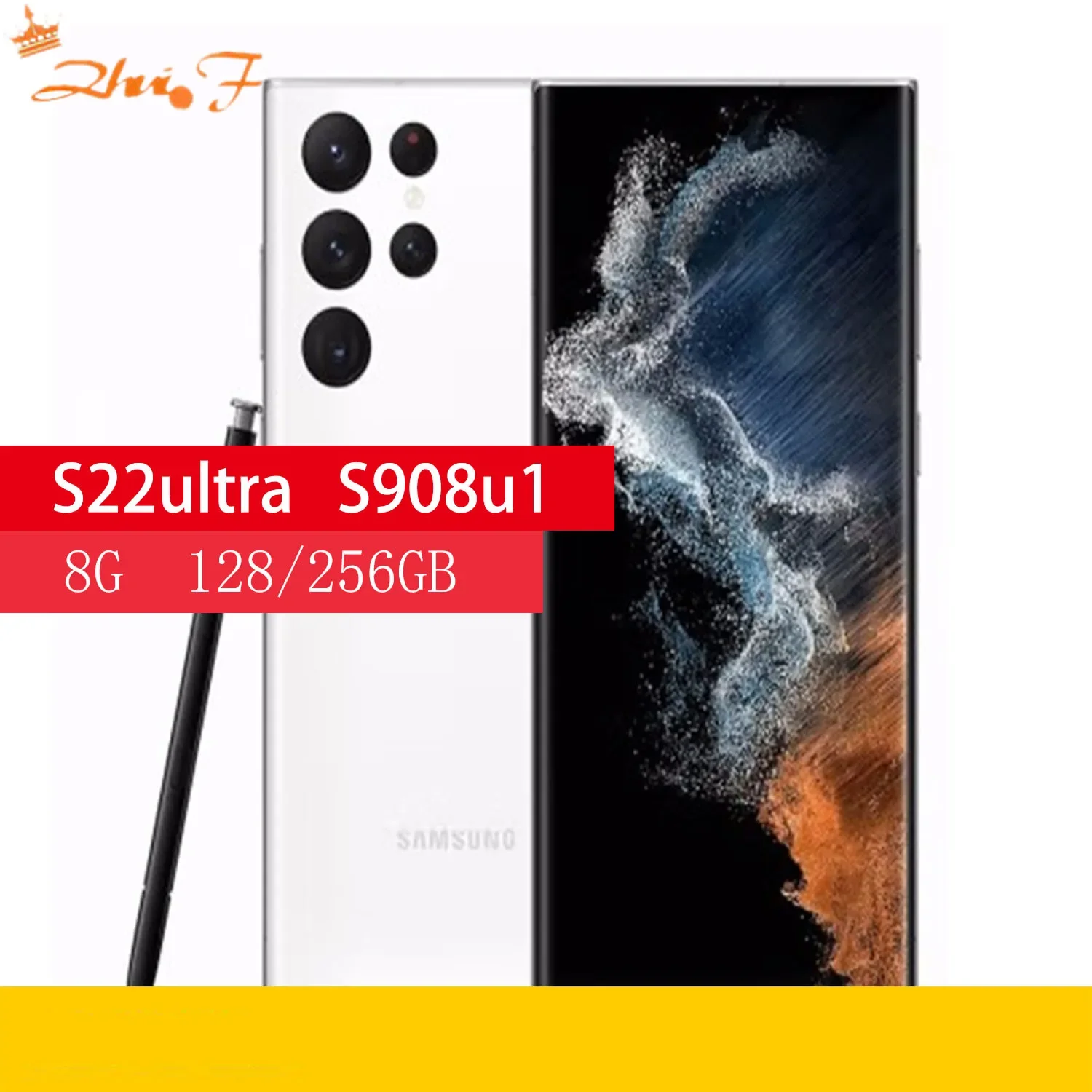 Samsung Galaxy S22 Ultra 5G S908U S908U1 108Mp 8/12Gb Ram 128/256/512Gb R0M 5000Mah 6.8 "Snapdragon 8 Telefono Originale