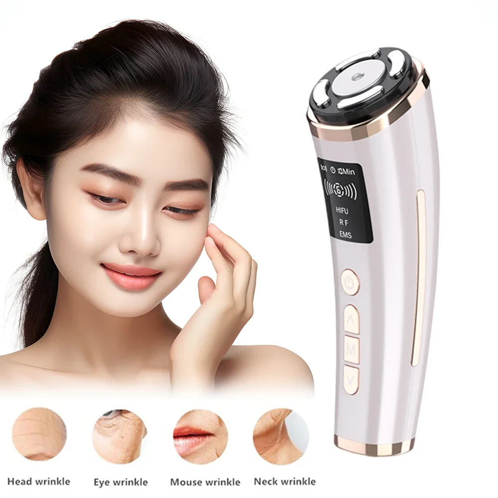 Hifu Face Lifting Macchina Professionale Rf Light Therapy Ringiovanimento Della Pelle Del Viso Massaggiatore Sottile Per Il Corpo A Vibrazione Ems Ad 
