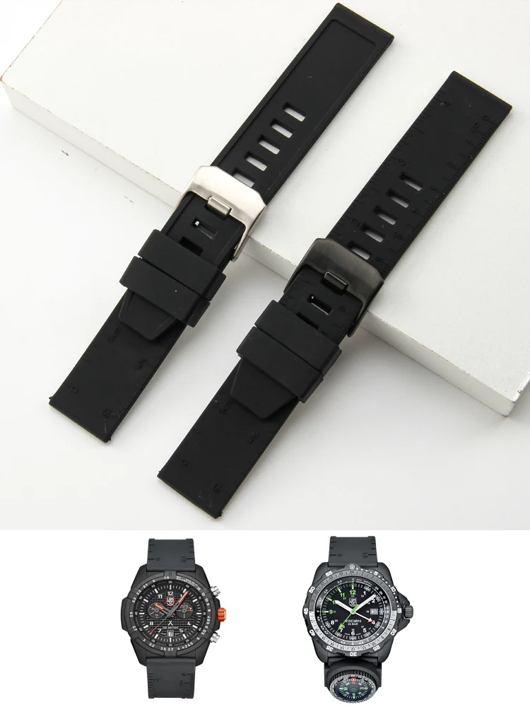 Per Luminox Compass Tactic Sostituisci Il Cinturino Dell'Orologio Originale 8831 8830 Cinturino 24Mm Cinturini Tattici In Silicone Morbido Impermeabil