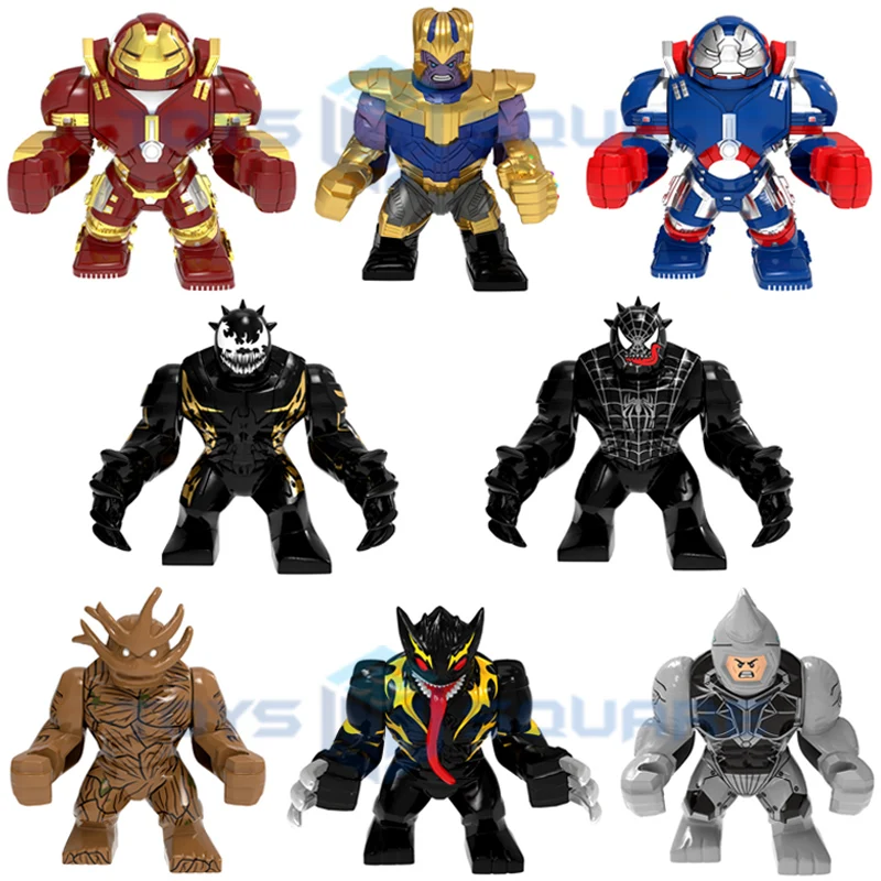 The Thanos Hulkbuster Spider Phage Rhino Wolverine Man Model Blocks Moc Bricks Set Regali Giocattoli Per Bambini Pg8241
