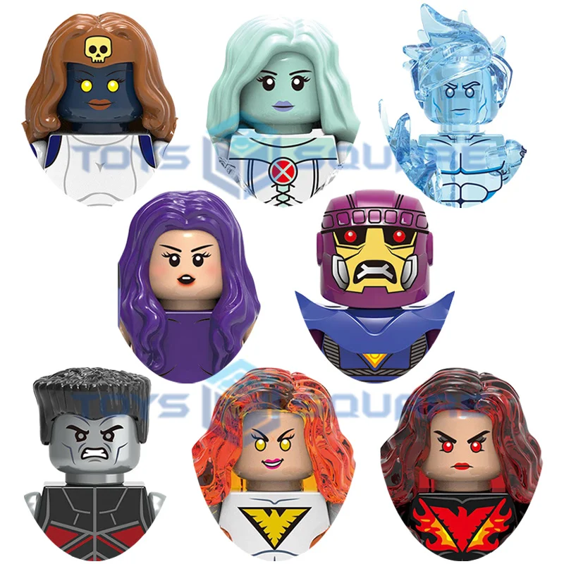 The Dark Phoenix Colossus Sentinel Psylocke Iceman White Queen Mystique Model Blocks Moc Bricks Set Regali Giocattoli X0277