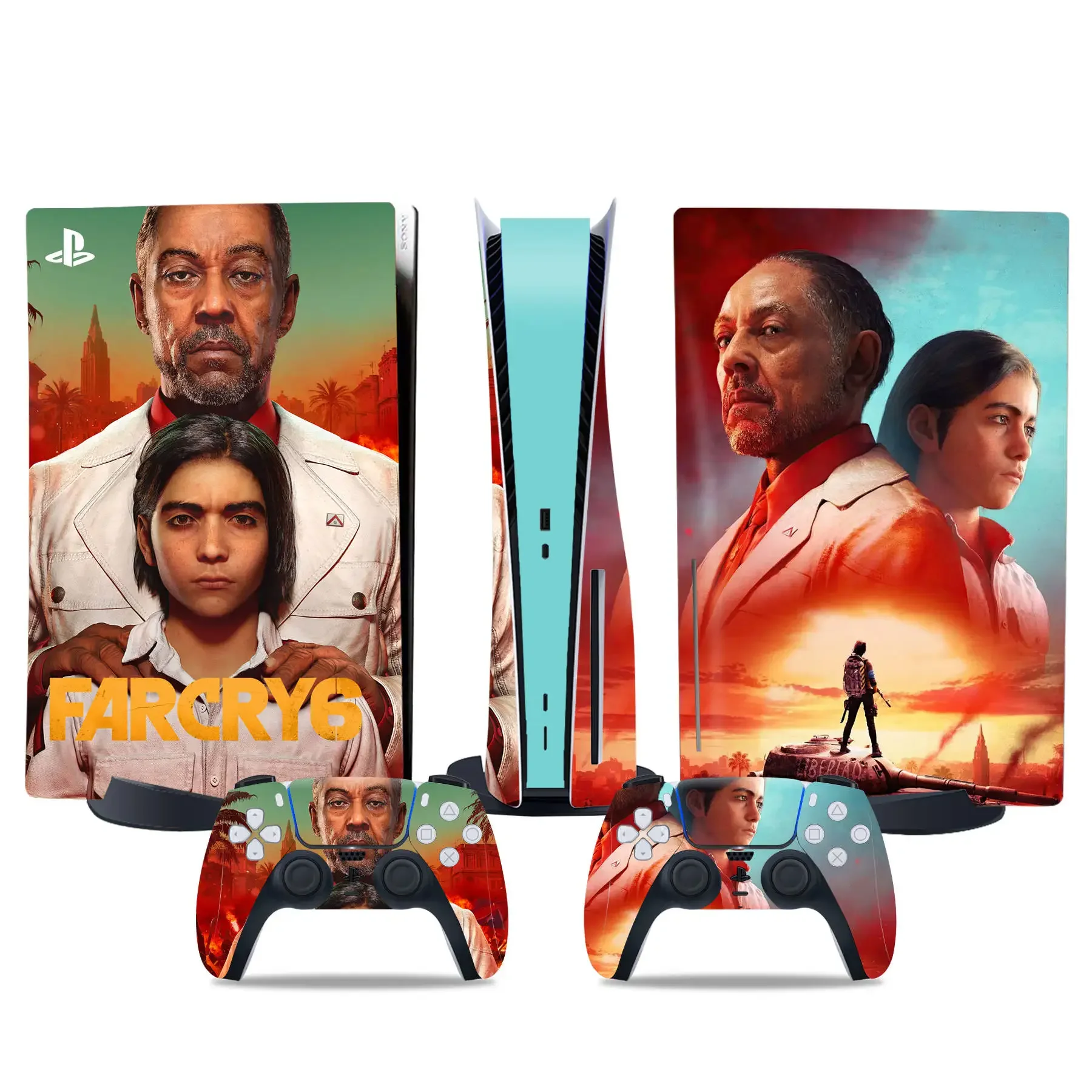 Per Ps5 Standard Disc Console Remote Skin Decal Sticker Farcry 6