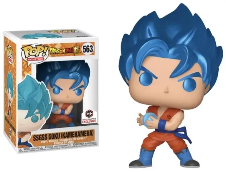 Funko Pop Dragon Ball 563 # Ssgss Goku Kamehameha Figure Toys Collection Model Toy