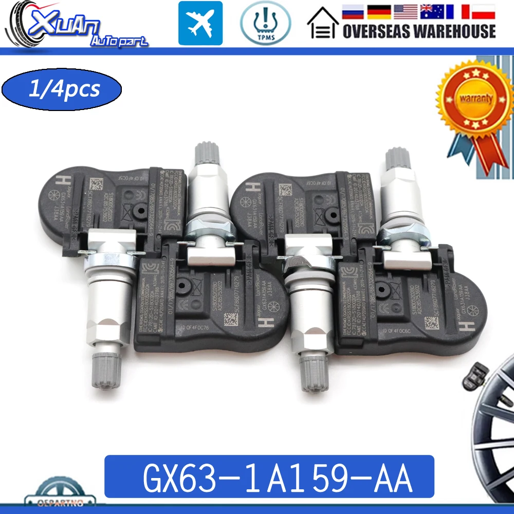 1/4 Pz Lr070840 Gx63-1A159-Aa Tpms Sensore Di Pressione Dei Pneumatici Per Jaguar E-Pace F-Type Xe Xf Xj Xk Land Rover Defender Discovery
