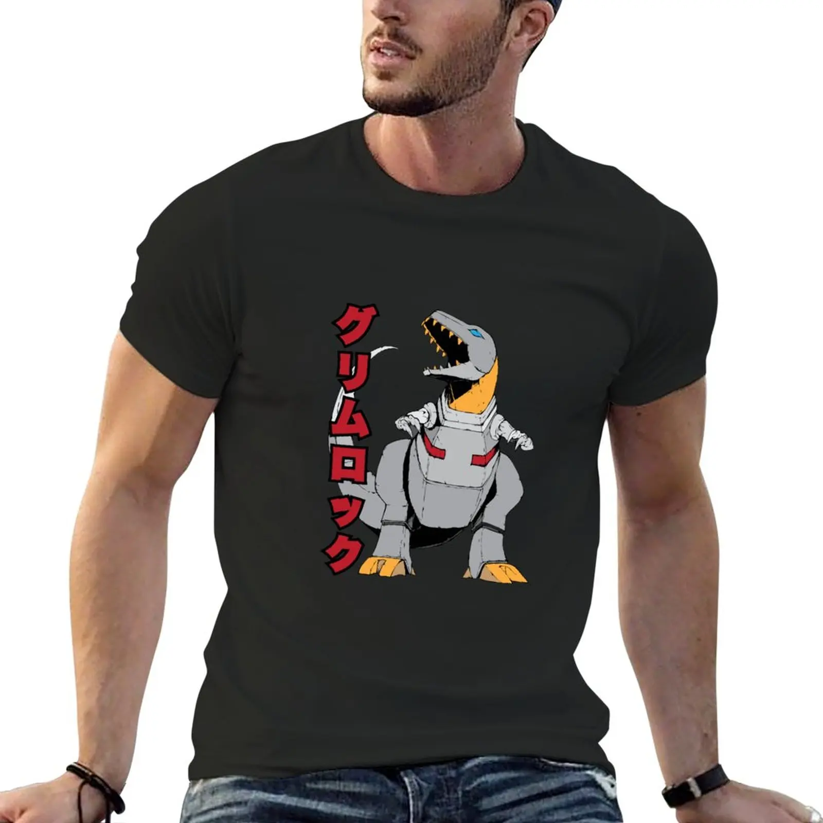 T-Shirt Grimlock Magliette Nere Magliette Personalizzate Top Abbigliamento Uomo