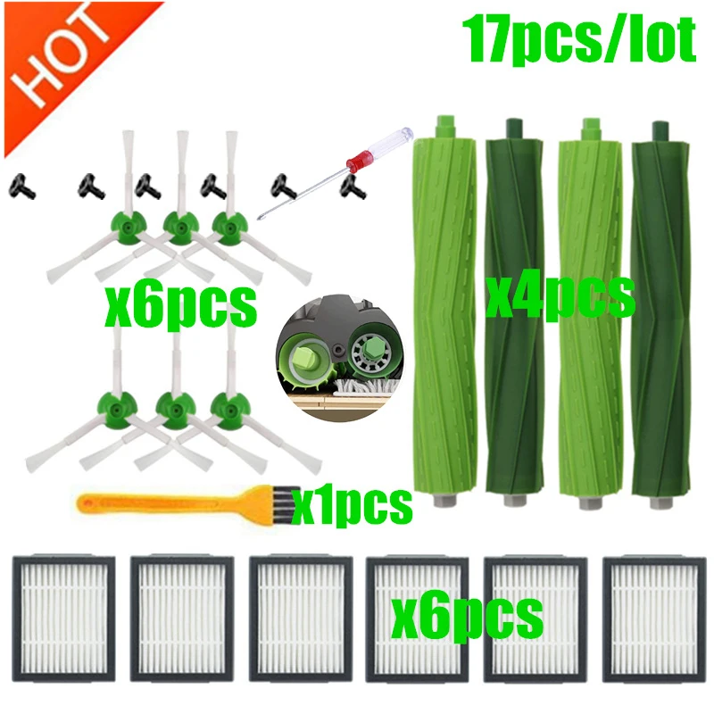 Per Roomba Accessori Irobot I7 + I7 Plus J7 J7 Plus I3 I5 E5 E6 E7 S9 S9 + Spazzola Principale Filtro Hepa Sostituibile Irobot Roomba Parts