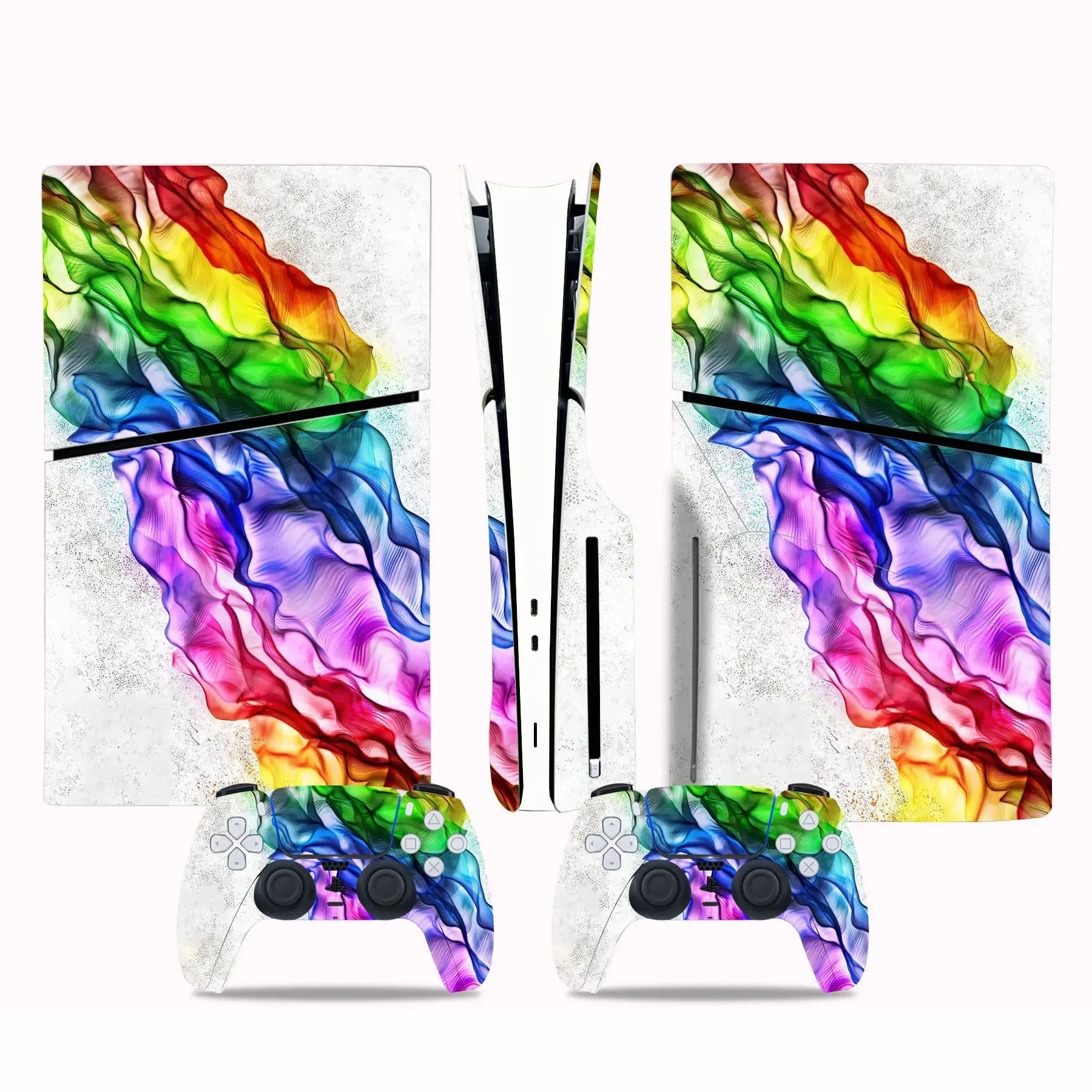 Pelli Per Ps5 Slim Skin Disc Edition Console E Controller Cover Sticker Wrap Vinile Compatibile Con La Versione Ps5 Slim Disc
