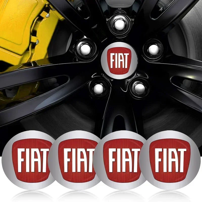 4Pcs 56Mm Car Wheel Center Hub Cap Badge Emblem Decal Wheel Sticker Per Fiat 500 Punto 124 125 500 Bravo Stilo Panda Abarth Car