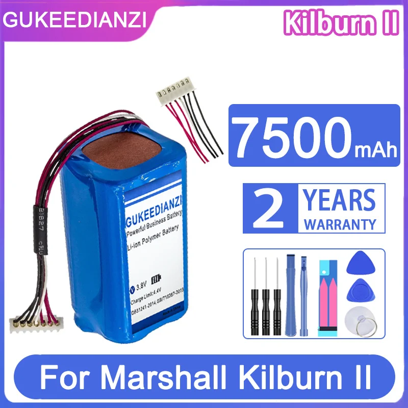 Gukeedianzi Batteria Di Ricambio 7500Mah Per Marshall Kilburn Ii 2 C196A1 Altoparlante Bluetooth Con Spina A 7 Fili
