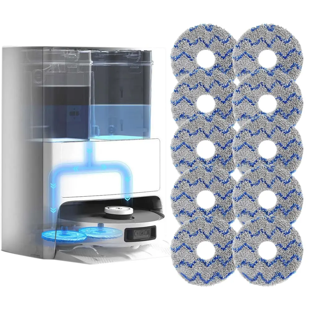 Deebot Mopping Pads Per Ecovacs Deebot T20/T10 Omni/T10 Turbo/X1 Pro Omni X1 Omni/X1 Turbo Riutilizzabile Parti Di Ricambio Per Mocio Sottovuoto