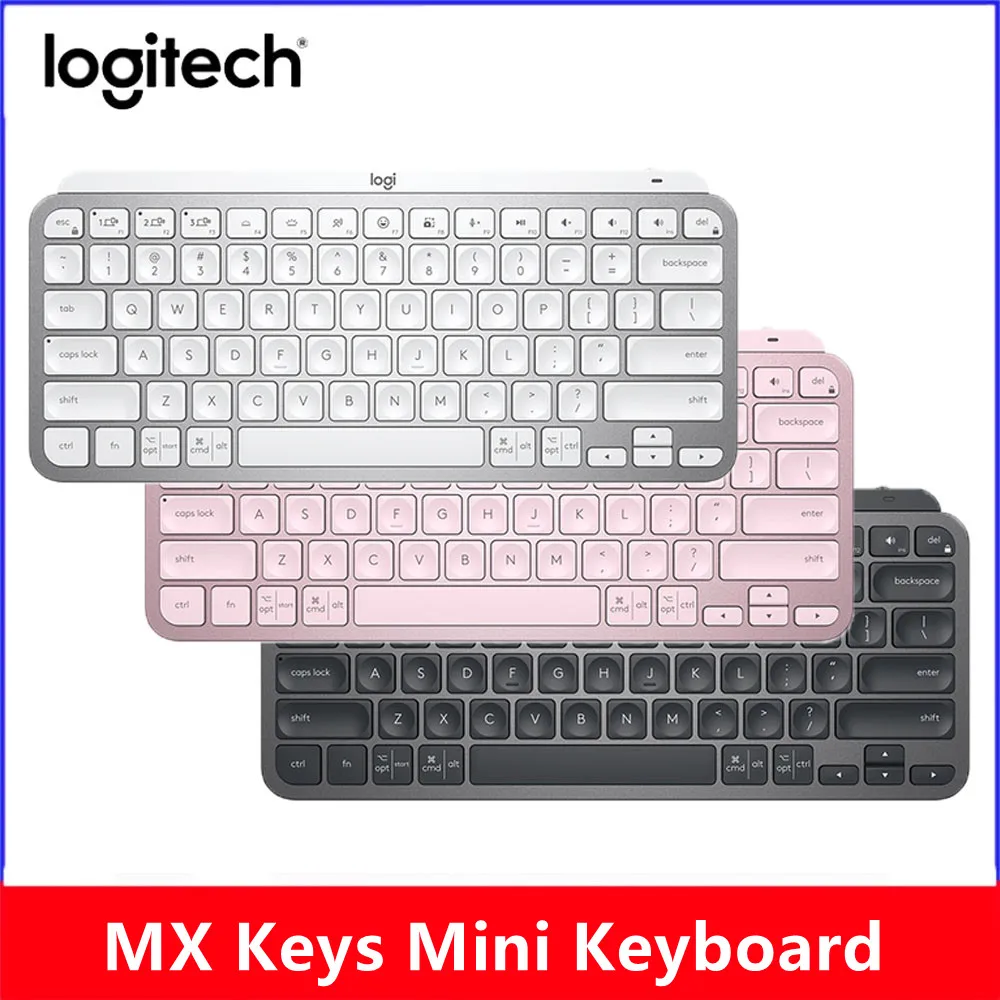 Nuovo Logitech Mx Tasti Mini Tastiera Senza Fili Bluetooth 2.4Ghz Tastiera Tastiera Illuminata Senza Fili Usb-C Ricaricabile