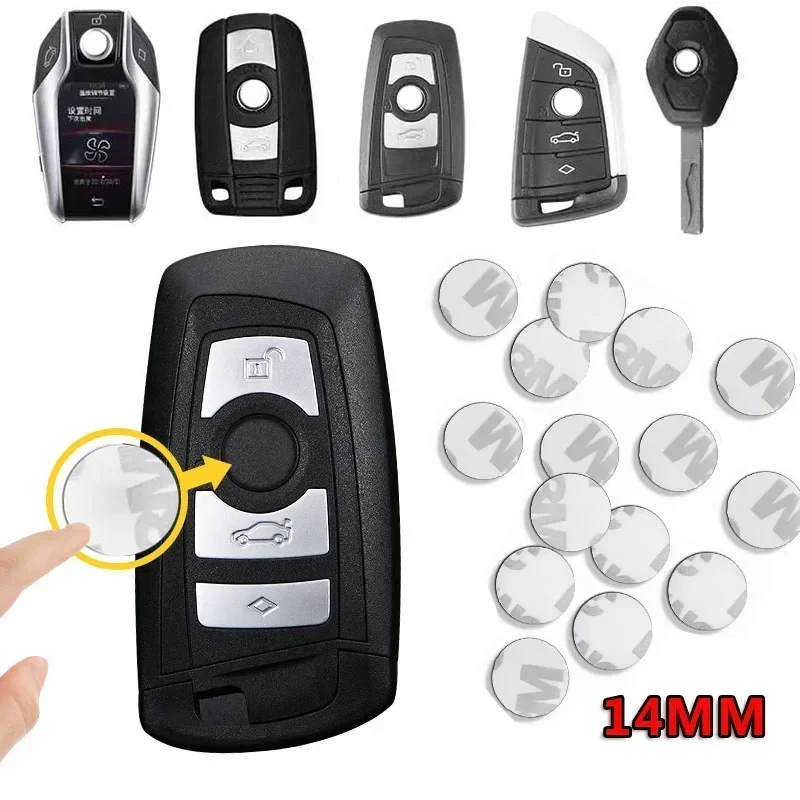 14Mm Auto Remote Key Emblem Logo Sticker Decalcomanie Multifunzione Styling Per Renault Audi Porsche Hyundai Citroen Toyota Trd Subaru