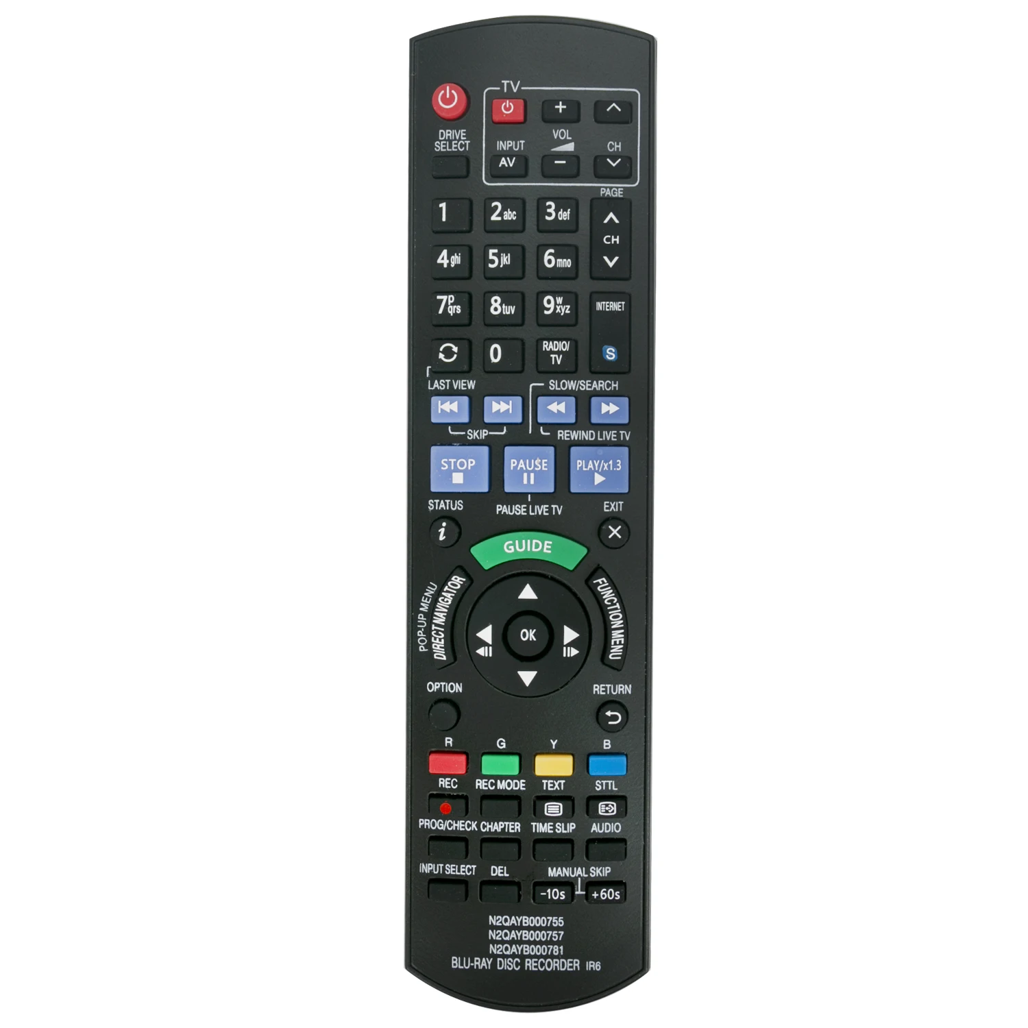 Nuovo Telecomando Muslimatexmuslimax Per Panasonic Dvd Bluray Recorder Dmr-Bwt835 Dmr-Bwt720 Dmr-Bwt820