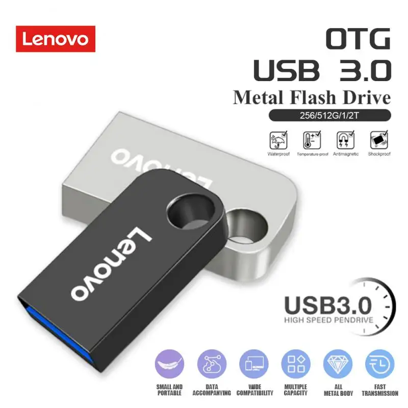 Lenovo U Disk 2Tb Usb 3.0 Pratico Mini Stick Pen Drive Hot Plug Play Pen Drive Usb Flash Drive 1Tb 2Tb Dispositivo Di Archiviazione Per Pc