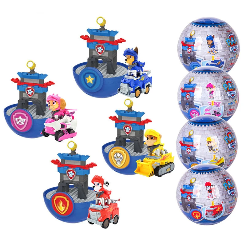 Paw Patrol Rescue Knight Tower Patrulla Cina Captain Puppy Patrol Toy Set Rescue Base Comando Center Block Toys Regalo Di Natale