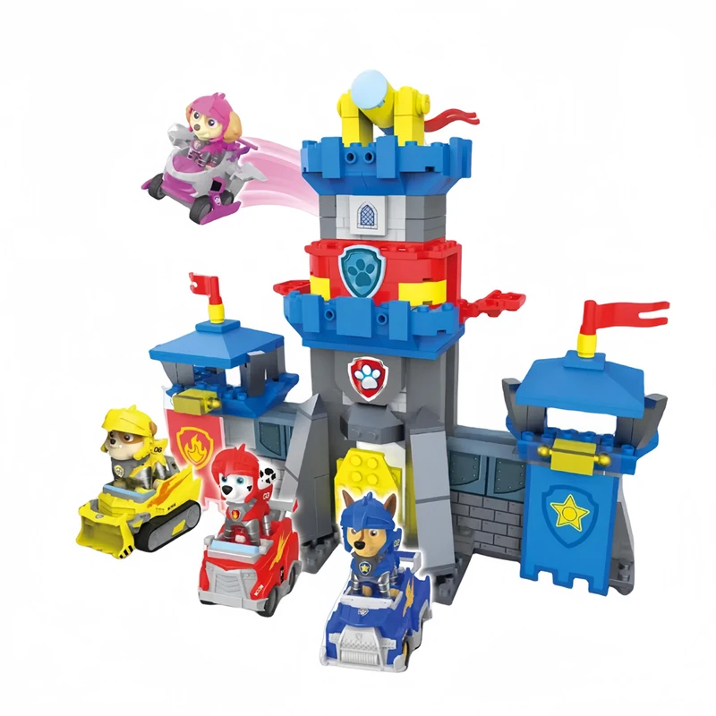 Paw Patrol Toys Set Rescue Knight Series Headquarter Tower Paw Patrol Figures Chase Macerie Skye Marshall Puppy Patrol Gifts