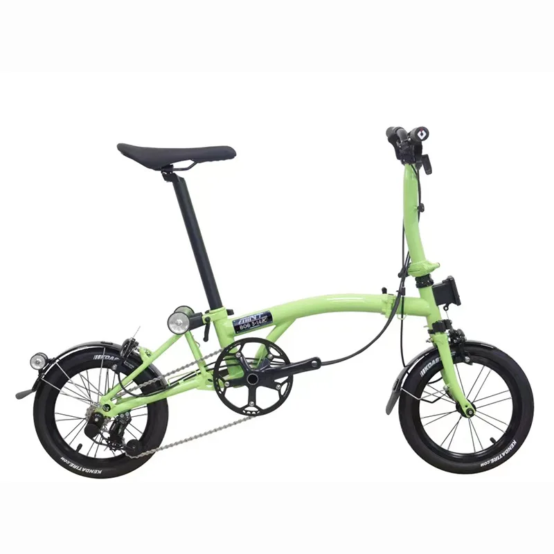 Mint Domestic Small Cloth Mini Fold Bicicletta Pieghevole Da 14 Pollici 3-Speed Bob 3-14K Bicicletta Pieghevole Portatile Gravel Bike