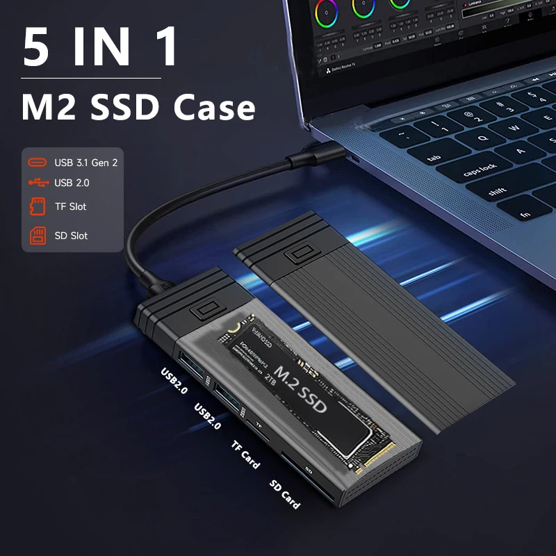 M2 Ssd Case Nvme Sata Dual Protocol,M2 Ssd Case Nvme Sata Dual Protocol M.2 A Usb Type C Hub Adattatore Ssd Per Nvme Pcie Ngff Sata Ssd Disk Box M.2 U