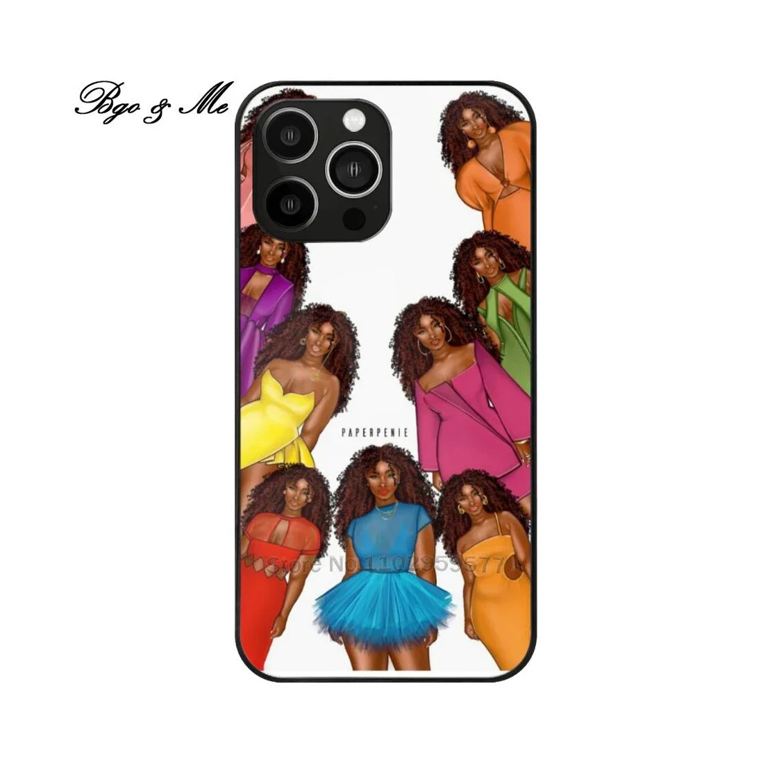 Melanin Colors 1 Custodia In Vetro Temperato Per Iphone 15 14 13 12 Pro Max Peniel Enchill Black Art Fashion