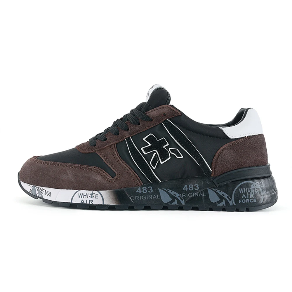 Premiata Scarpe Sportive Casual Cucite In Pelle Scamosciata Di Lusso Retrò Americane Da Uomo Street Trend Scarpe Da Jogging Traspiranti Leggere