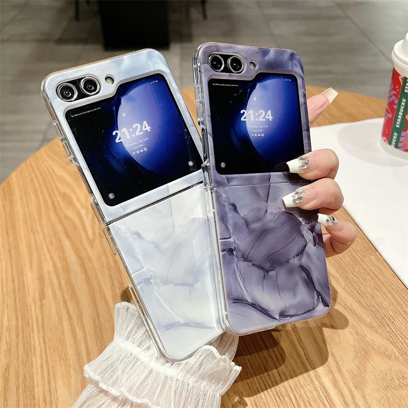 Custodia Per Telefono Con Schermo Pieghevole Ultrasottile Verniciato Per Samsung Galaxy Z Flip5 Flip4 Flip3 Custodia Protettiva Z Flip3 Resistente All