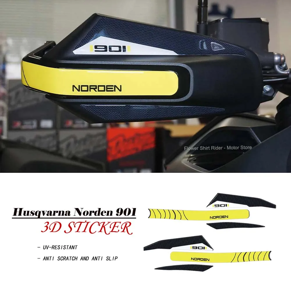 Coppia Di Adesivi 3D Protezioni Paramani Moto Per Husqvarna Norden 901 2023