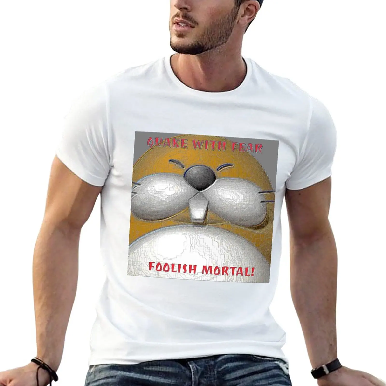 Monty Mole - Quake Con Paura Folle Mortal! T-Shirt Customs Taglie Forti Vestiti Carini Maglietta Firmata Ad Asciugatura Rapida Da Uomo