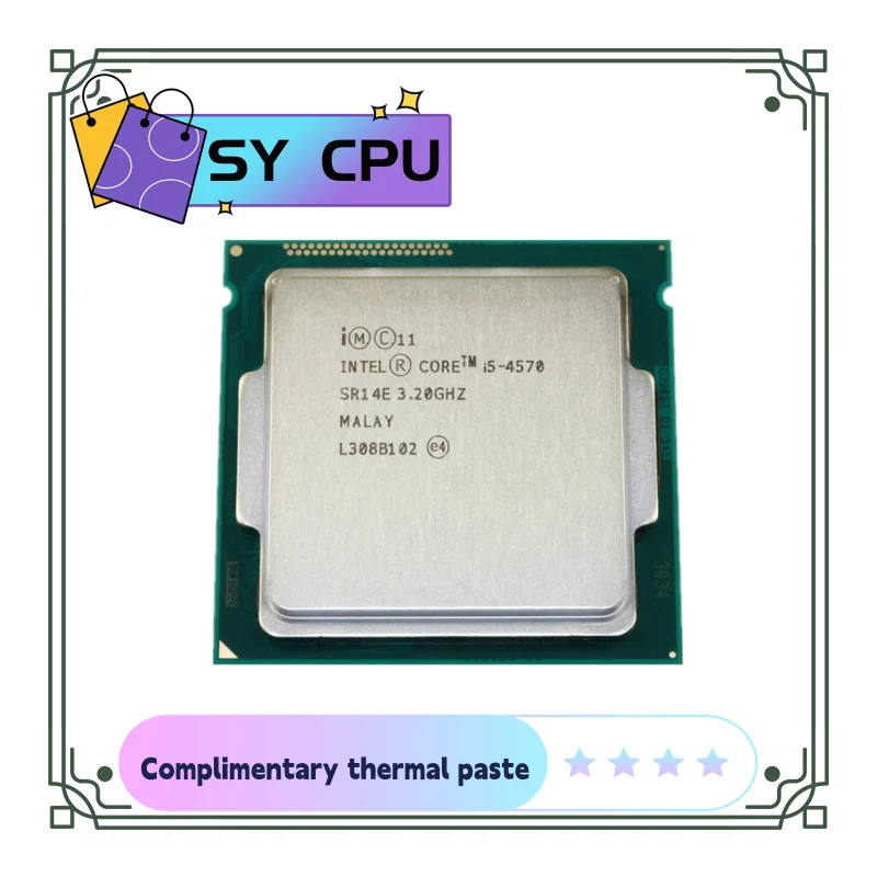 Core Series I5 4570 Cpu I5-4570 Processore 3.2G 22Nm Lga 1150 84W Quad Core Supporto Scheda Madre H81