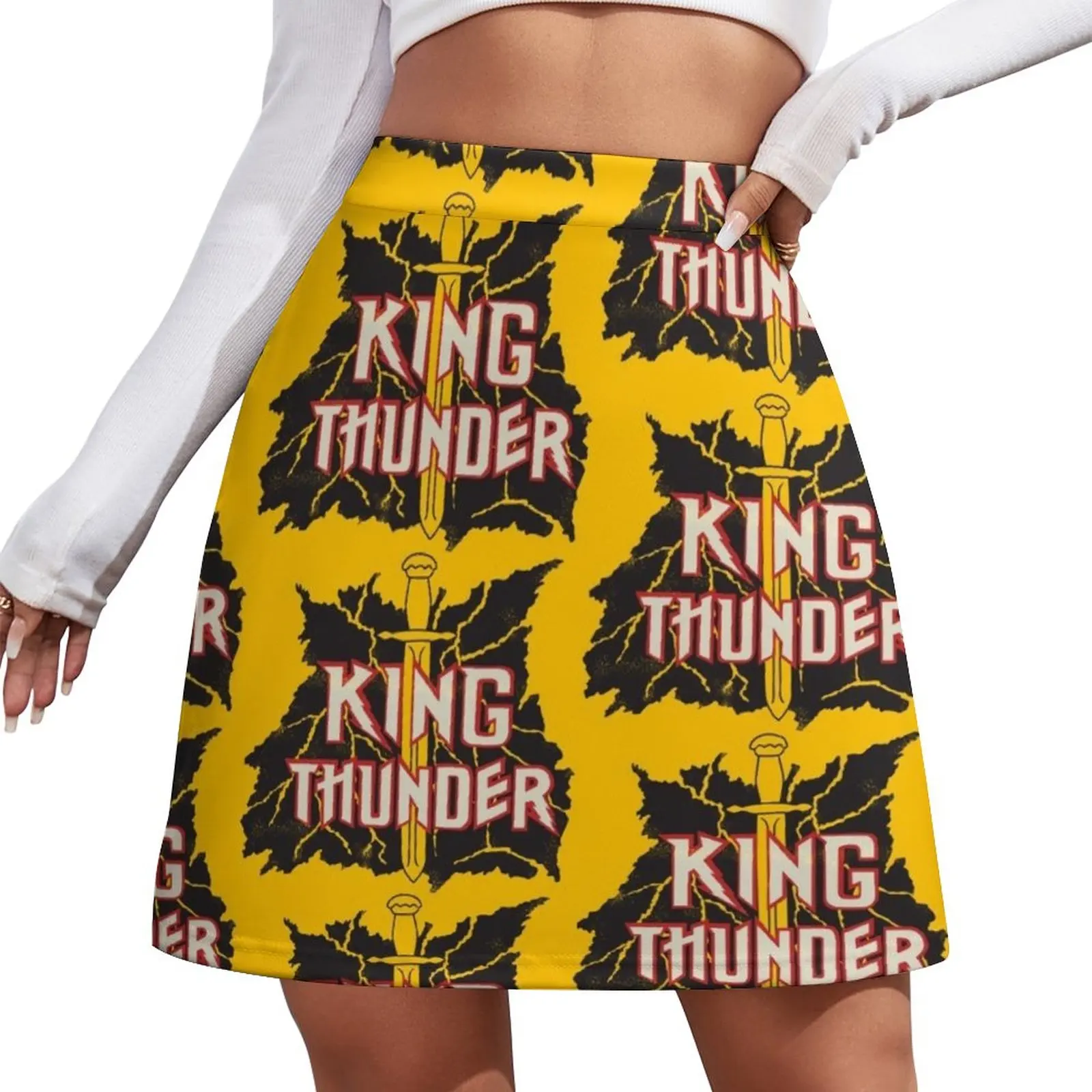 King Thunder Glitter Rock Band (Quantum Leap) Minigonna Gonna Femminile Gonna Set Abbigliamento Donna