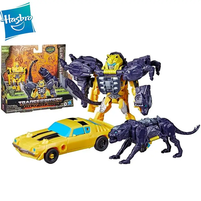 Original Hasbro Transformers 7 Rise Of The Beasts Alliance Combiner Bumblebee Snarlsaber Robot Anime Figure Action Model Toys