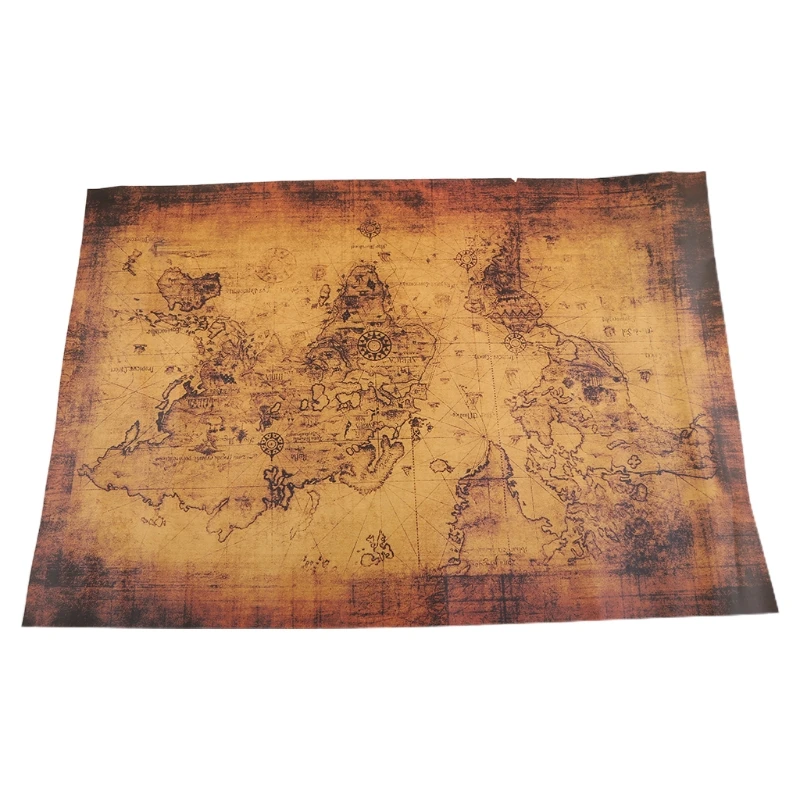 New Large Vintage Style Retro Paper Poster Globe Map Gifts 71 X51Cm