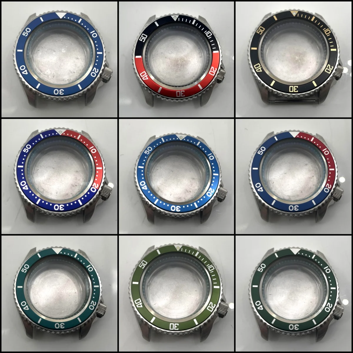 42Mm Nh35 Cassa Dell'Orologio Per Seiko Nh35/Nh36/Nh34 Skx 007/009 Cassa Argento Cristallo Zaffiro 3.8 Corona Cornice In Alluminio Misura 28.5Mm Quadr