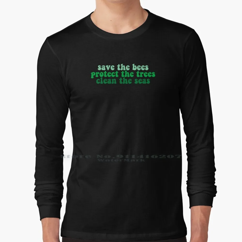 Salva Le Api Proteggi Gli Alberi Pulisci I Mari T Shirt 100% Puro Cotone Salva Le Api Salva Le Api Api Natura Proteggi Le Api