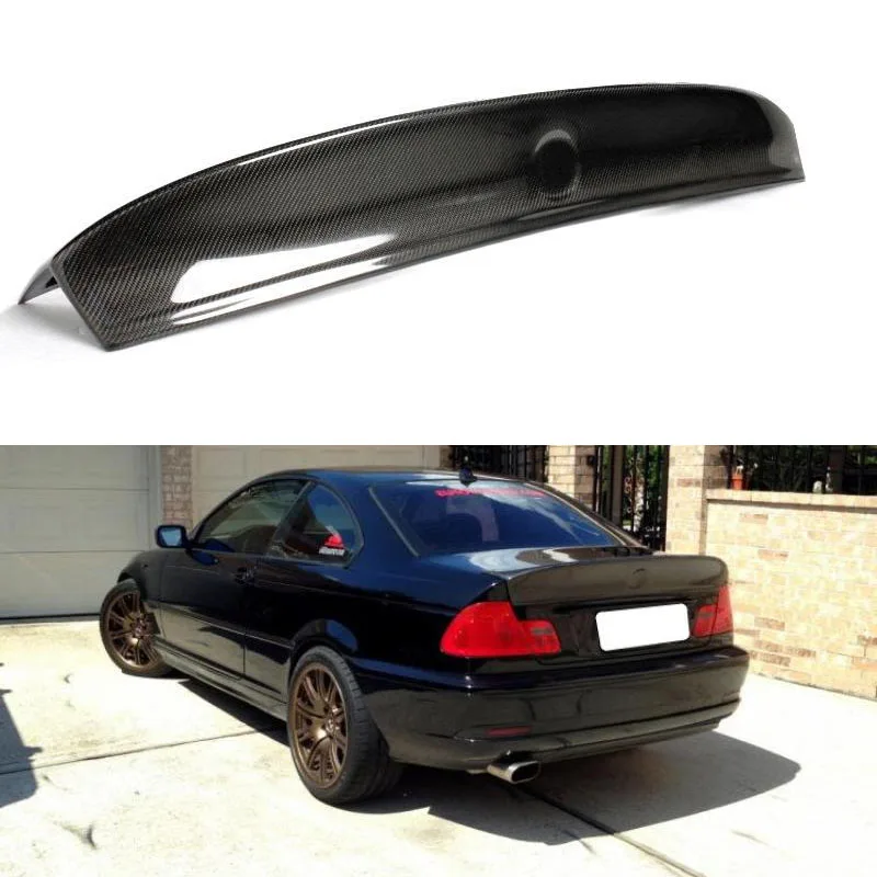 Per Bmw E46 2D Csl Style Baule Posteriore In Fibra Di Carbonio Spoiler Grande