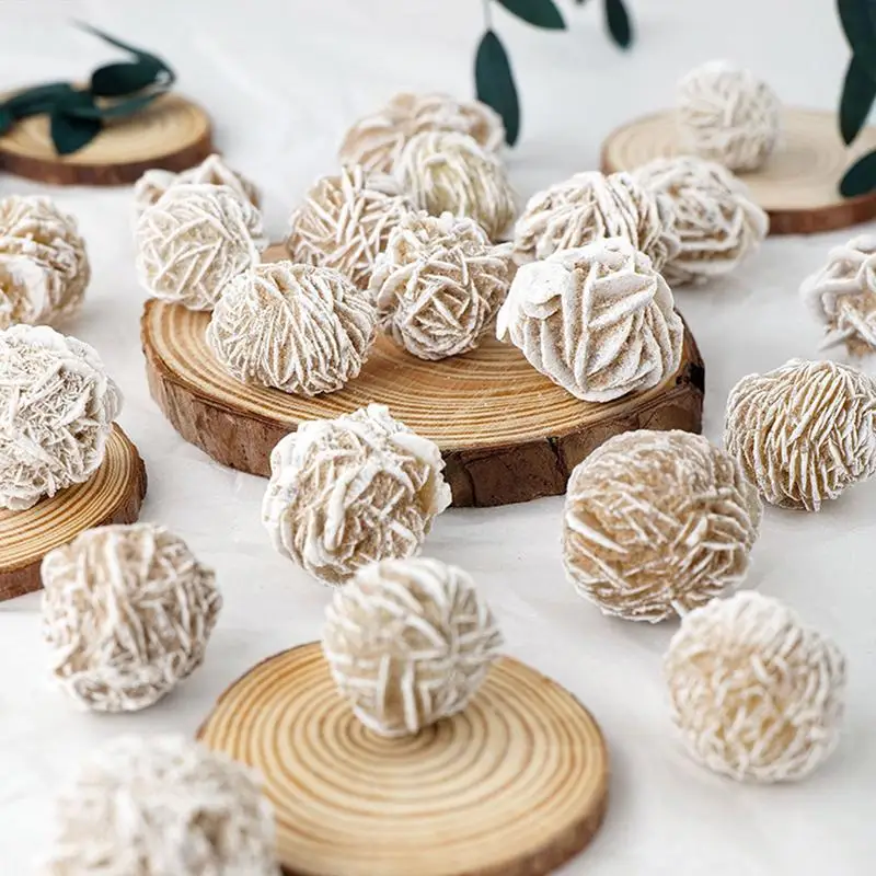 Desert Rose Crystal Gesso Rose Love Stone Sand Desert Rose Table Ornament Educational Collectible Mineral Campioni Home