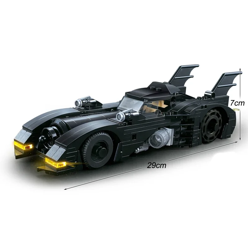 378Pcs 1989 Batmobile Building Blocks Bat Super Car Bricks Fai Da Te 40433 Car Set Toys For Children Regali Di Compleanno Di Natale