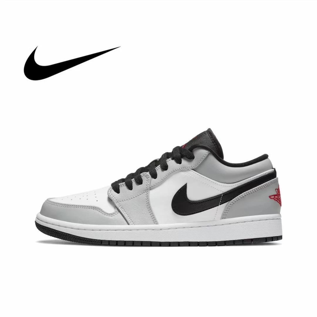 Nike Air Jordan 1 Retro Low Light Smoke Grey Scarpe Da Basket Moda Uomo E Donna Scarpe Sportive Ricreative All'Aperto