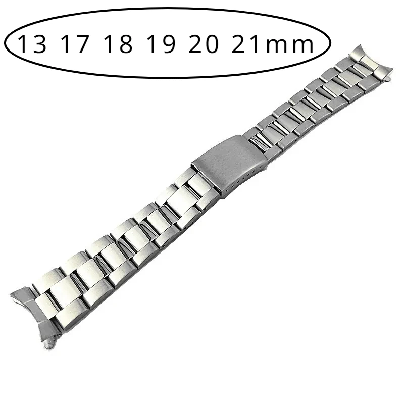 Orologi Accessori Per Rolex Air King Date Just 13 17 18 19 20 21Mm Cinturino In Acciaio 316L Cinturino Da Uomo Cinturino In Argento Fibbia Sicura