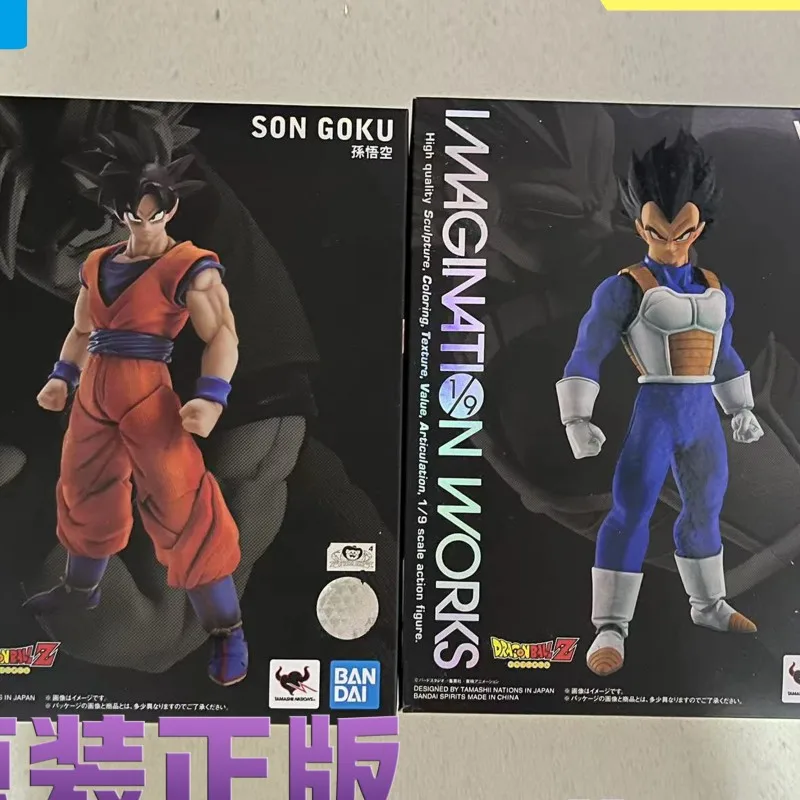 Anime Action Collection Figure Original Bandai Invention Works Vegeta Son Goku Dragon Ball Z Model Toys Regali In Magazzino