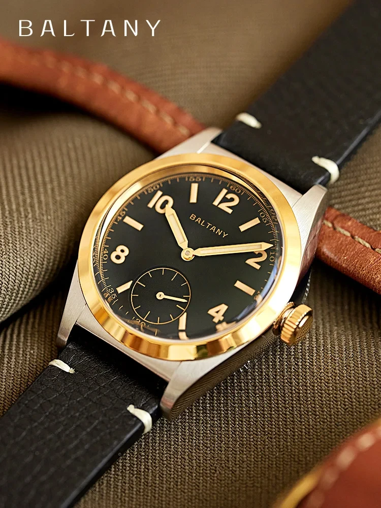 Orologi Al Quarzo Baltany Bubbleback S4012 Lunetta In Oro Quadrante Luminoso Design Microbrand 100M Orologi Eleganti Retrò Impermeabili