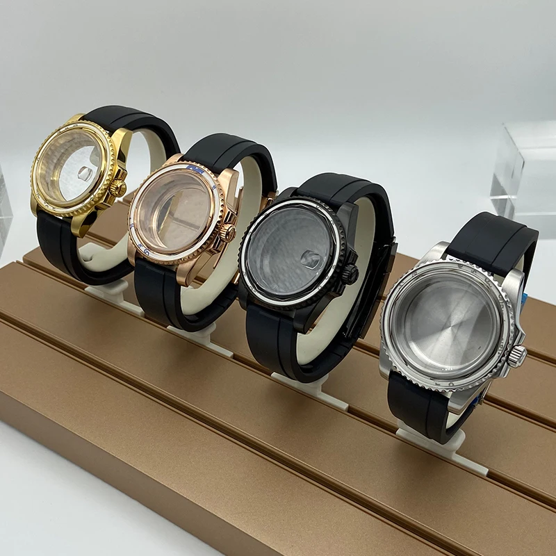 40Mm Luxury Case Orologi Cinturino In Silicone Cinturino Parti Per Seiko Nh34 Nh35 Nh36 Eta 2824 Miyota 8215 Movimento 28.5Mm Quadrante