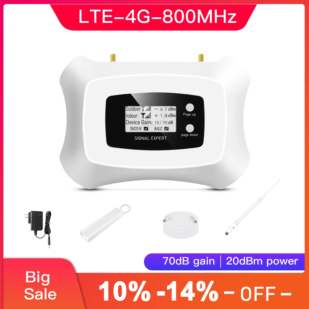 Alta Qualità! Ripetitore Di Segnale Lte 4G 800Mhz, Ripetitore Di Segnale Cellulare 4G Amplificatore Di Segnale Cellulare Kit Ripetitore Lte 4G