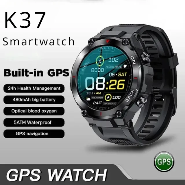 2024 Posizione Gps Smart Watch Military Outdoor Sport Fitness Super Long Standby Smartwatch Man Per 5Atm Swiming Man Watch Xiaomi