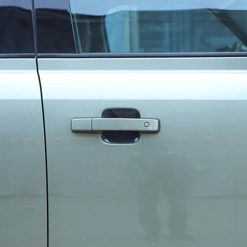 Per Land Rover Defender 90 110 130 2020-2024 Vera Fibra Di Carbonio Car Door Bowl Cover Trim Stickers Accessori Per Auto