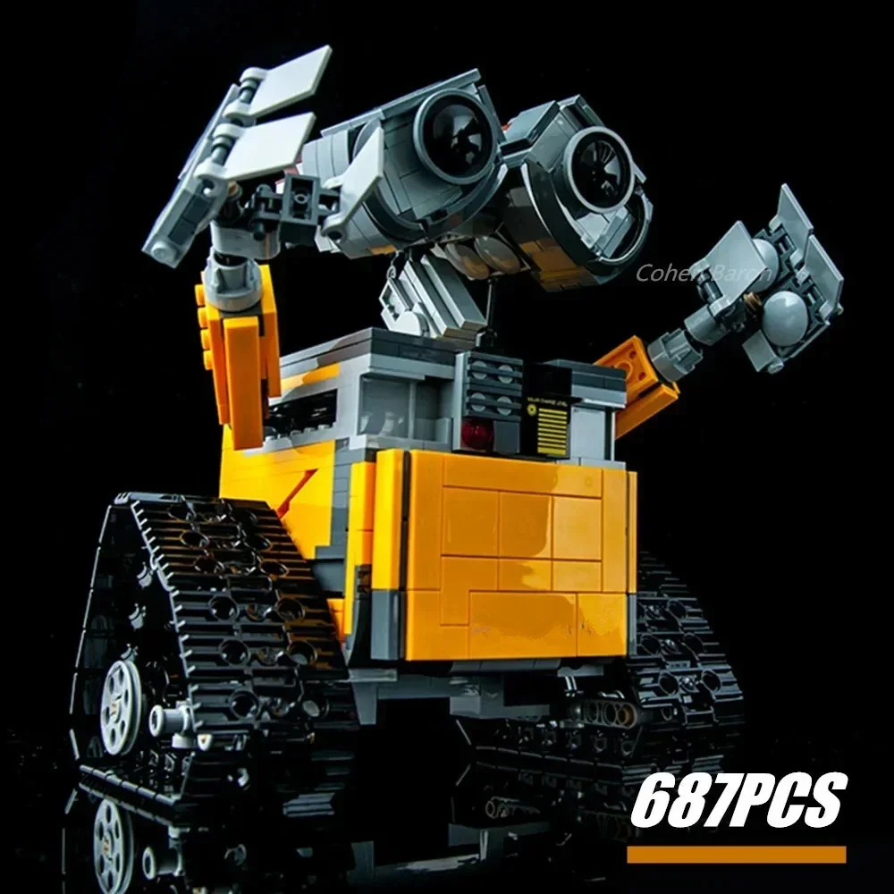 687Pcs Wall E Pixar Cute Robot Wall-E Cartoon Figures Model Building Block Brick Giocattolo Fai Da Te Regalo Kid